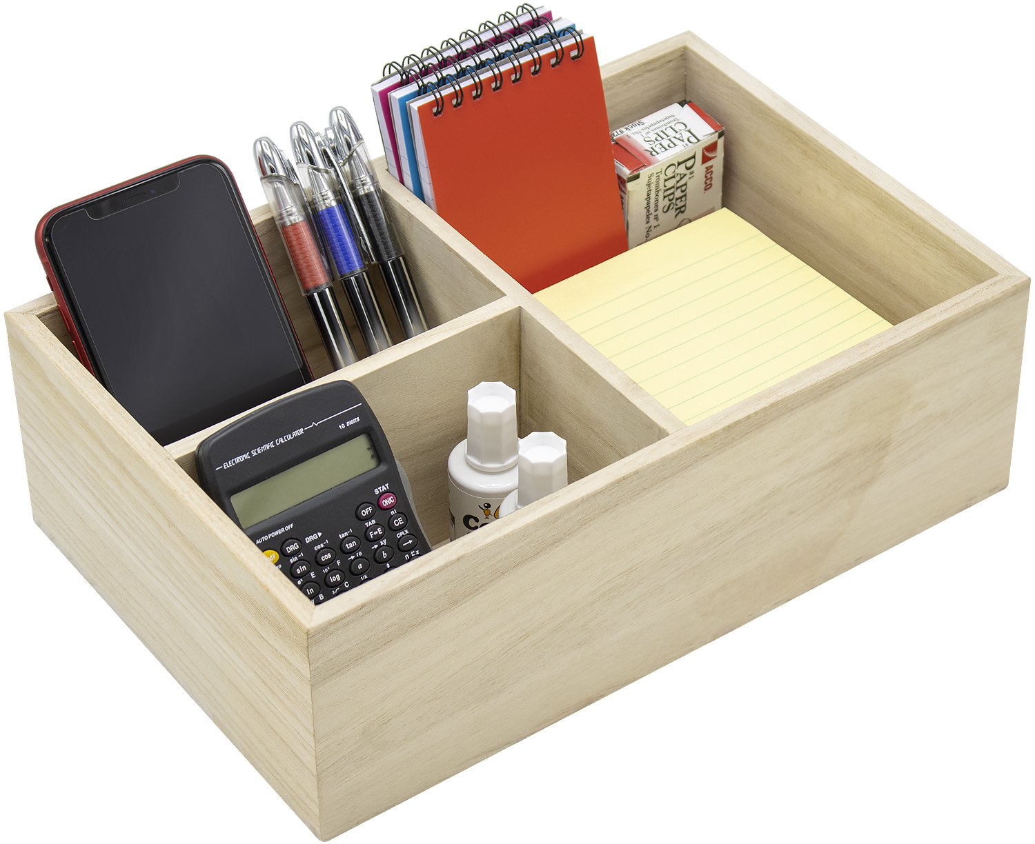 Sorbus Desk Organizer Tray, Office Organization, Desktop Pencil - Pen  Holder, Rustic Wooden Small Desk – Art Caddy, Junk Drawer